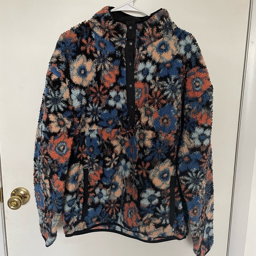Hurley Multicolor Fluffy pullover quarter button up